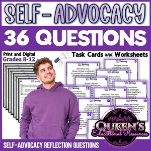 Self-Advocacy Questions | Self-Advocacy Task Cards | Self-Advocacy | Communication Skills |  Self-Advocacy Worksheets | Self-Awareness