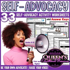 Self-Advocacy Activities | Self-Advocacy Worksheets | Self-Advocacy | Communication Skills |  Self-Advocacy Worksheets | Self-Awareness