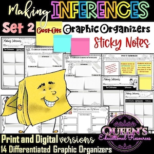 Making Inferences Graphic Organizers, Reading Comprehension, Making Inferences, Reading Strategies, Inference, Citing Evidence, Worksheets