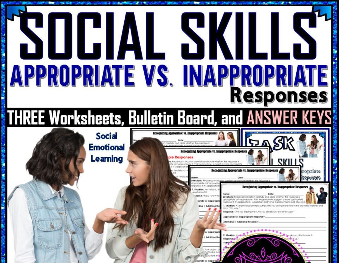 Social Skills | Communication Skills | Appropriate Vs. Inappropriate ...