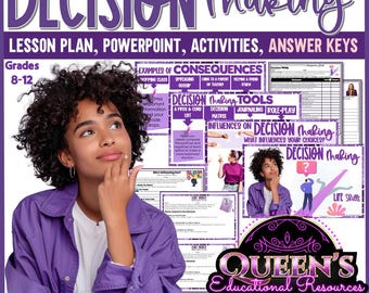 Decision-Making Lesson and PowerPoint | Decision-Making Activities | Lesson | Responsible Decision-Making Worksheets | High School