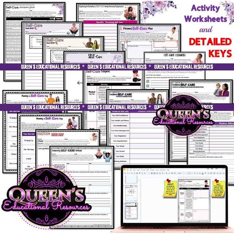 Selfcare for Teens Selfcare Lesson Plan Selfcare Lesson and Activities Selfcare Powerpoint