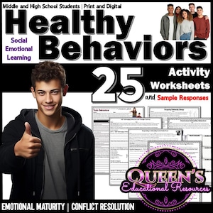 Healthy vs. Unhealthy Activity Worksheets | Toxic Behaviors Self-Assessment | Behaviors | Good Manners | Social Skills | Relationship Skills