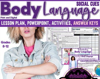 Body Language Lesson | Social Cues | Nonverbal Communication Activities | Social Emotional Learning | Communication Skills | High School
