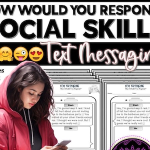 Textmessing-Arbeitsblätter für soziale Fähigkeiten | Kurzmitteilung Arbeitsblätter | Aktivitäten | Sozial emotionales Lernen | Kommunikationsfähigkeit