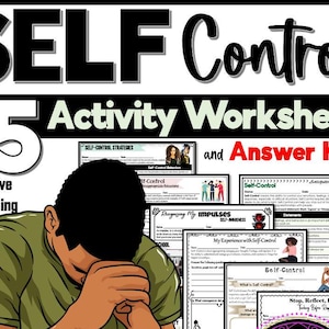 Self-Control Worksheets | Self-Awareness Worksheets | Self-Management Worksheets | Self-Control  Activities | Emotion Control Worksheets