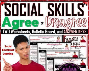 Perspective-Taking | Social Emotional Learning Worksheets | Communication | Reflective Thinking Worksheets | Agree or Disagree | SEL
