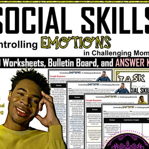 Emotional Regulation Activity | Scenarios and Coping Strategies Activity | SEL | Managing Emotions Worksheets | Social Emotional Learning