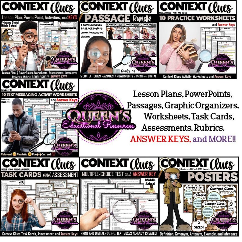 Context Clues Practice Worksheets, Vocabulary Activities, Context Clues ...