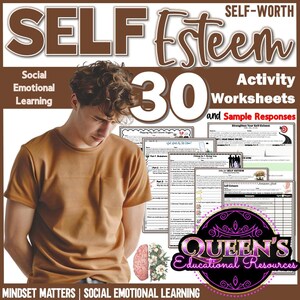 Self-Esteem Activities | Self-Esteem Worksheet Activities | Self-Worth | Self-Love | High School | Self-Esteem Worksheets | Scenarios