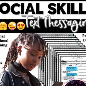 Social Skills Text Messaging Worksheets | Text Messaging Worksheets | Activities | Social Emotional Learning | Communication Skills