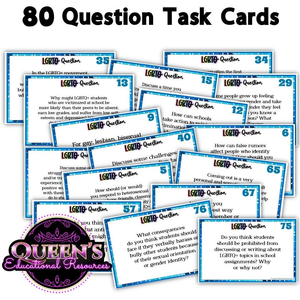 Lgbtq Discussion Questions Worksheets Gender Expression - Etsy