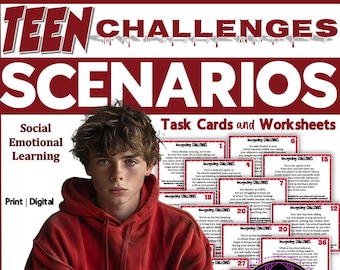 Conflict Resolution Scenarios | Situation Cards | Teen Challenges Scenarios | Problem Solving Situation Cards | Relationship Skills