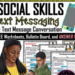 Werkbladen voor sms-berichten sociale vaardigheden | Werkbladen voor tekstberichten | Activiteiten | Sociaal-emotioneel leren | Communicatieve vaardigheden