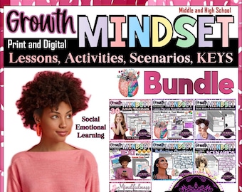 Growth Mindset vs. Fixed Mindset Lessons, Activities, and Worksheets | Growth Mindset Situation Cards | Growth Mindset Scenarios