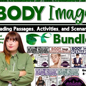 Body Image Reading Passage and Activities | Self-Perception | Self-Awareness | Body Image Scenarios | Situation Cards | Body Positivity