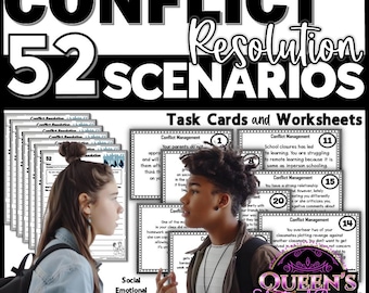 Conflict Resolution Scenarios | Conflict Resolution | Problem Solving Scenarios | SEL Activities | Problem Solving | Conflict Resolution