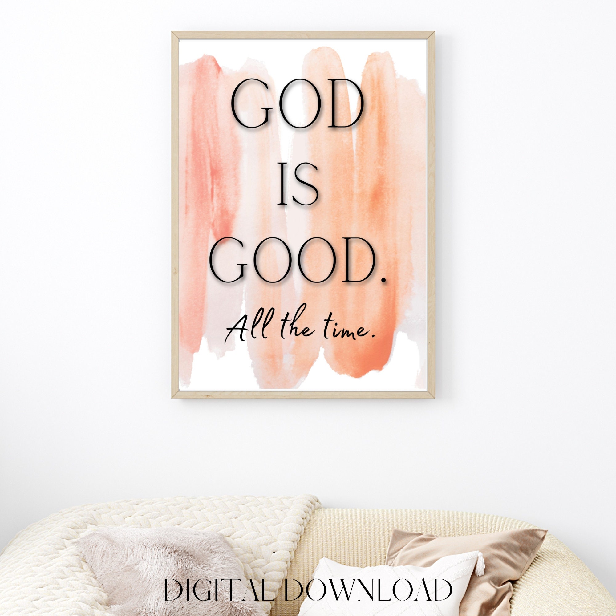God is Good Bible Verse Printable Digital Download Scripture Wall Art ...