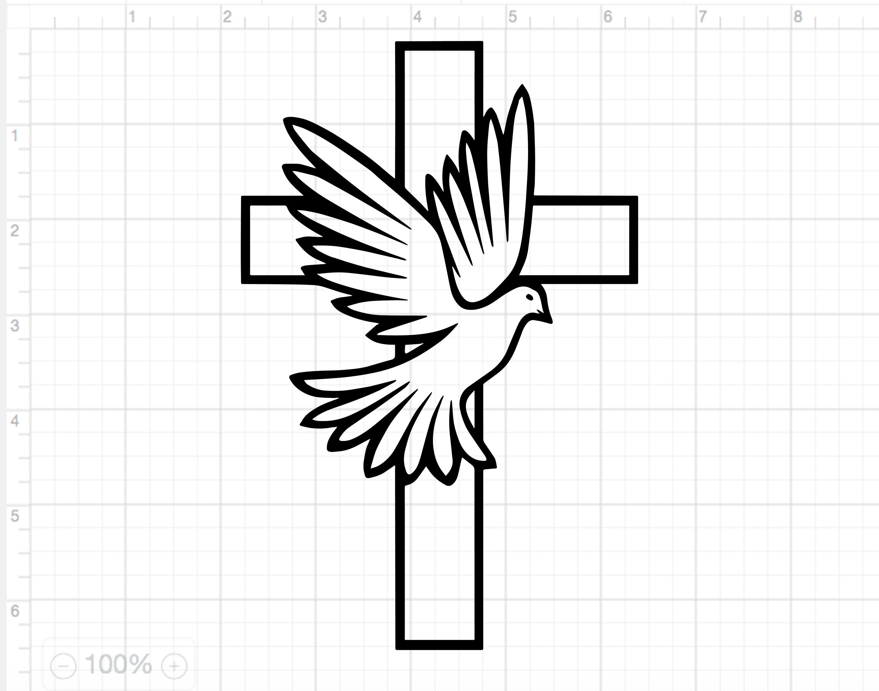 Cross and Dove Cut File SVG DXF PNG Eps Pdf Clipart Cross - Etsy Australia