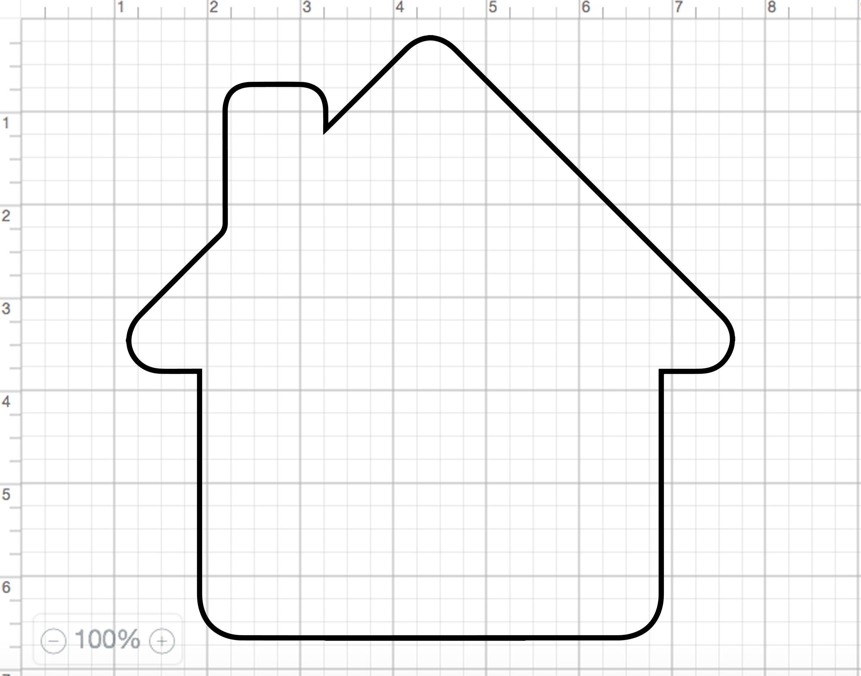 House Outline Cut File SVG DXF PNG Eps Pdf Clipart House Etsy