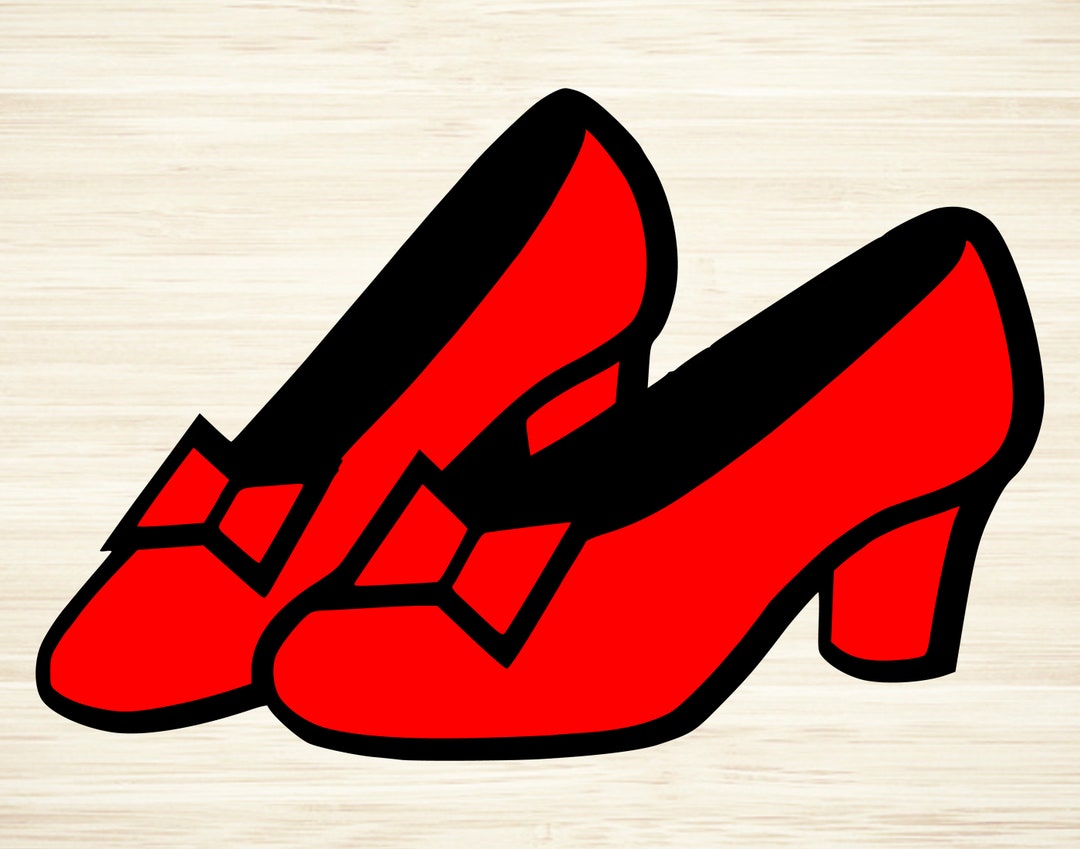 Ruby Slippers Cut File SVG DXF PNG Eps Pdf Clipart Vector Etsy