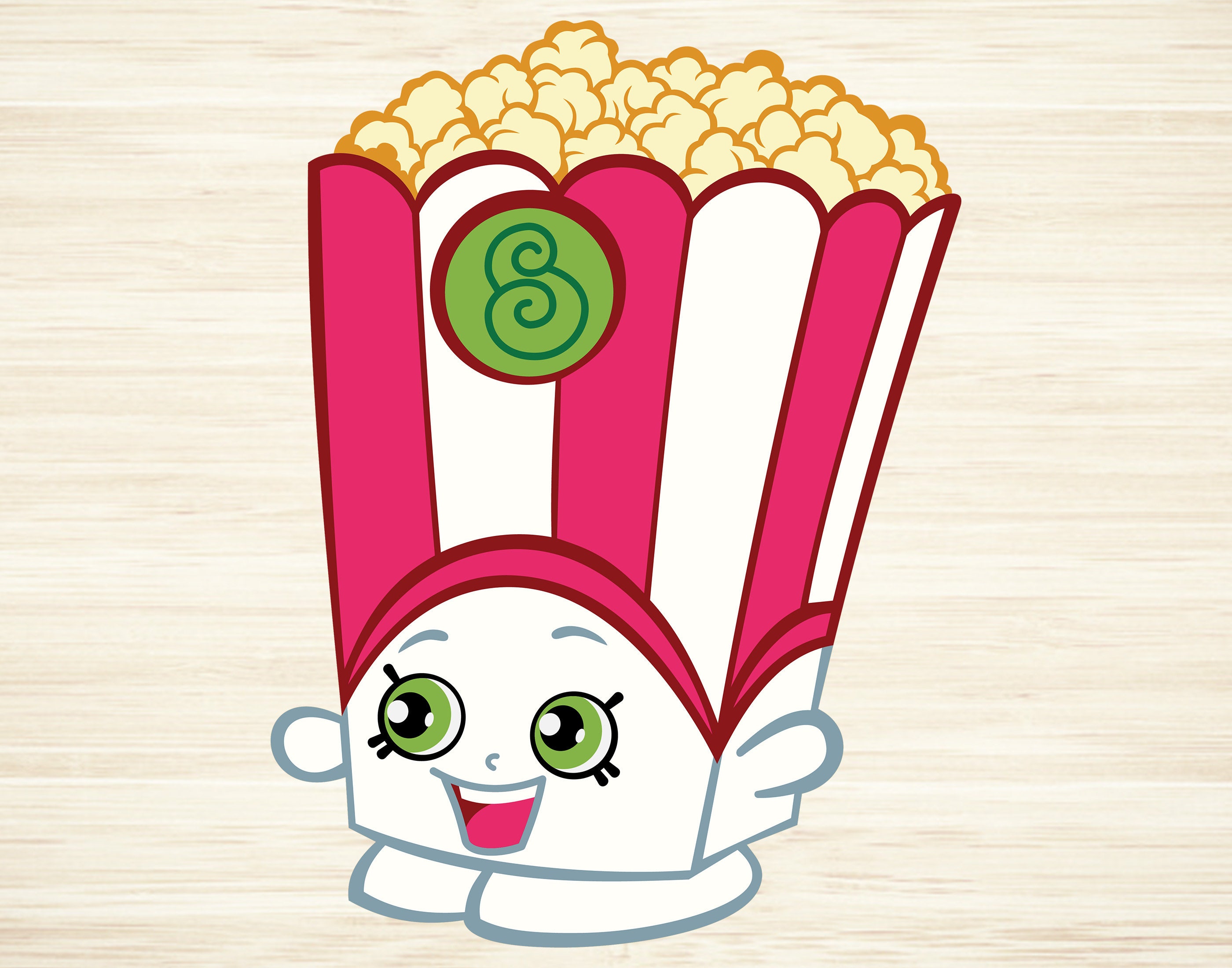 Shopkins Poppycorn Cut File SVG DXF PNG Eps Pdf Clipart Vector - Etsy Singapore