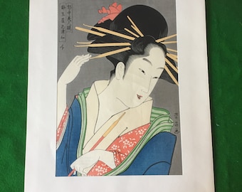 Pair of Japanese wood block prints