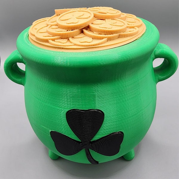 Pot of Gold | Money Bank for Kids| St Patrick's Day Decor | St Patty's Decorations | Savings   Money Pot | Cauldron of Gold | Kids Savings