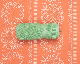 Patterned Paint Roller / Texture Roller – intricate decorative border 0060 GKS – wall pattern for borders or wall surfaces – 15 cm / 6"