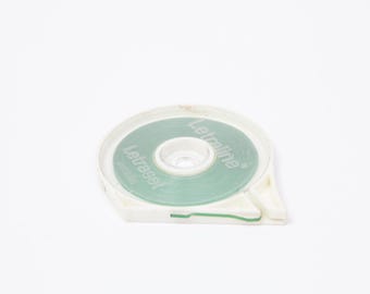 1 roll of Letraset Letraline adhesive tape 433 - 1/16" - Green Matt Opaque - 1.59 mm - B 429 - Vintage Design Tape - Used Old Stock
