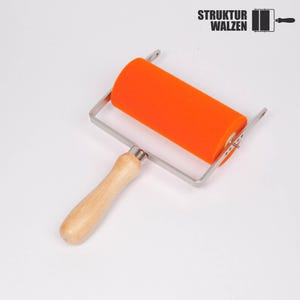Profi Set: 1x Halter / Applikator für Strukturwalze / Musterwalze / Pattern Paint Roller mit 1x Schaumwalze (für die Farbe) - 15cm