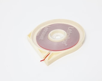1 roll of Letraset Letraline adhesive tape - red line stripe - vintage design tape - 403 1/16" red matt opaque 1.59 mm B2816