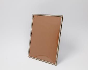 Cornice portafoto vintage dorata - Supporto da parete o da tavolo - 18 x 24 cm - Cornice rettangolare - Decorazione retrò minimalista (24-0118)