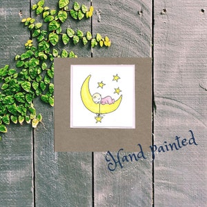 Hand painted baby card