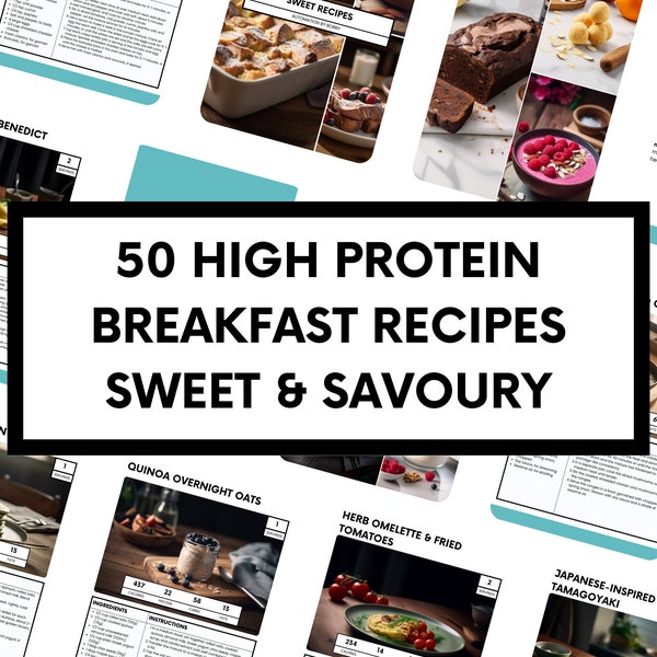 The High Protein Recipe Book - 50 Macro-Friendly Breakfast Ideas for Building Muscle and Burning Fat | Your Fitness Journey Starts Now