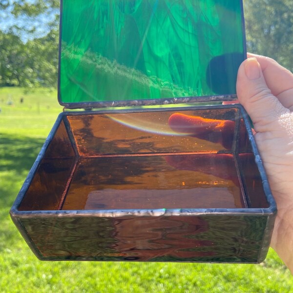 Stained Glass Box Etsy