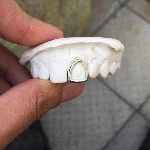 Silver Window Teeth Grillz, Sterling Silver Grillz For Men and Women, Solid Silver Grill, Bottom Grillz, Grillz Jewelry