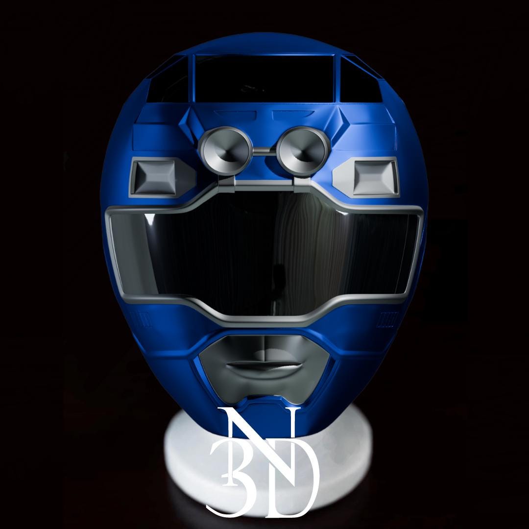 Turbo Blue Ranger Helmet STL File - Etsy