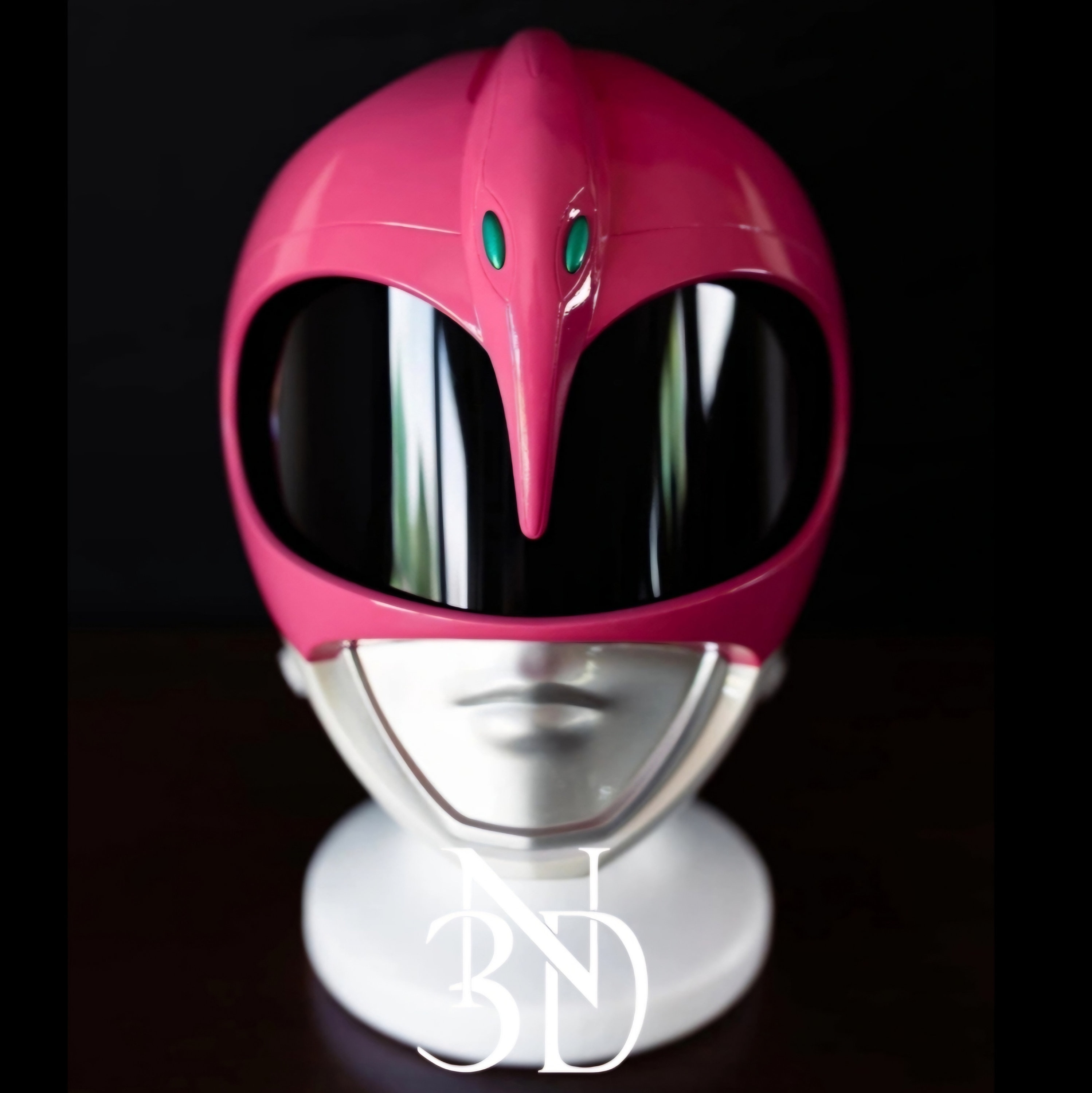 Pink Ranger Helmet - Etsy UK, حجم الصورة 2997x3000