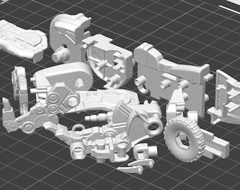 Mighty Morphin Saber Tooth Tiger Zord STL File | Mini PLA Scan