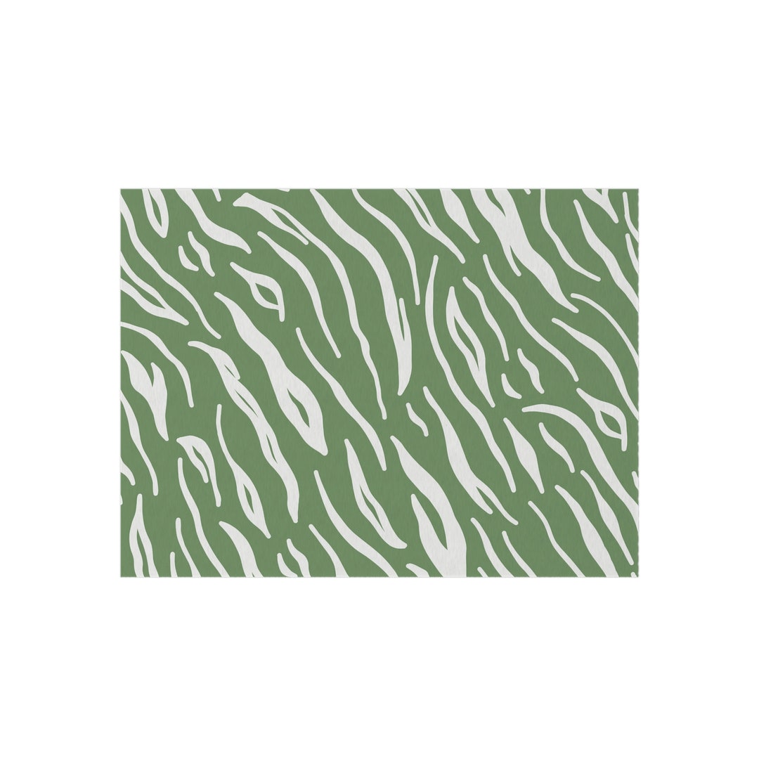Green Animal Print Outdoor Rug Etsy
