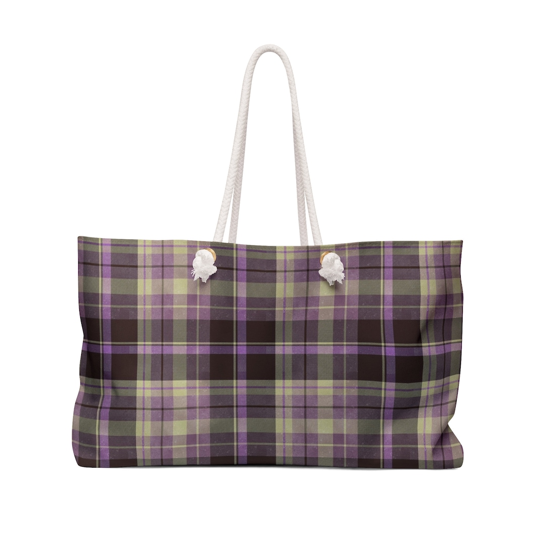 Lottie Weekender Bag, Tartan Weekender Bag, Tartan Market Bag ...