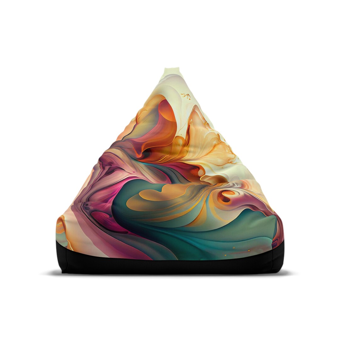 Blue Pink & Gold Bean Bag Chair Cover Dorm Furniture Game Etsy