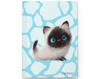Niedliches Kätzchen Hardcover Journal Matt, Schreibjournal, linierte Bücher, Tagebücher zur Selbstreflexion, Journal für zielsetzende Dankbarkeitstagebücher