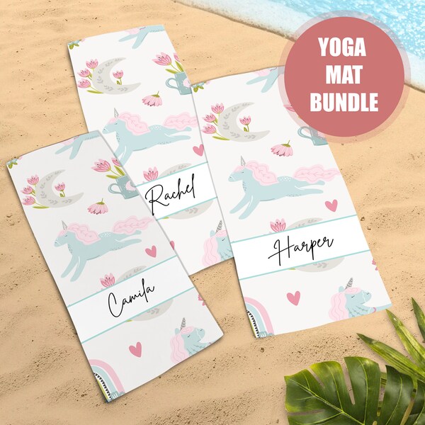 Yoga Mat, Gift for Kids, Personalized Yoga Mat, Custom Yoga Mat, Children’s Yoga Mat, Kids Yoga Mat, Kids Fitness Gift, Yoga Mat Bundle