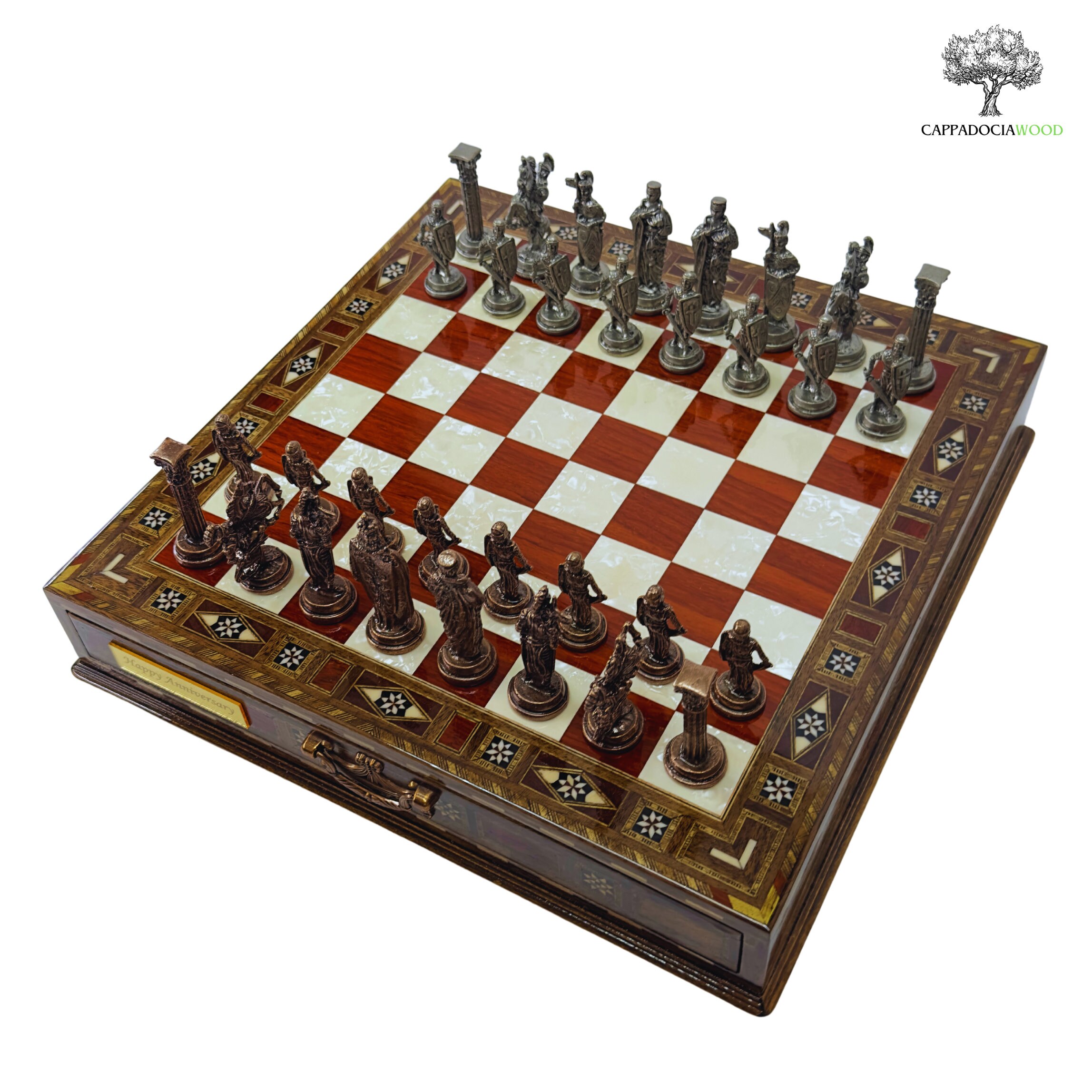 Personalized Chess Board Game Custom Wooden Rosewood Board and Metal Chess  Figures 10.8 Inc Chess Custom Gift for Christmas - AliExpress