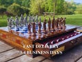 Luxury Handmade Wooden Chess Set with Storage - Personalized Chess for Christmas Gift, Metal Pieces
