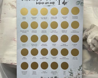 Personalised Wedding Planning Scratch Poster / Engagement Gift