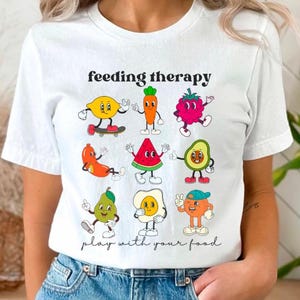 Feeding therapy T-shirt, Play with your food image 1