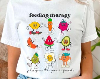 Feeding therapy T-shirt, Play with your food